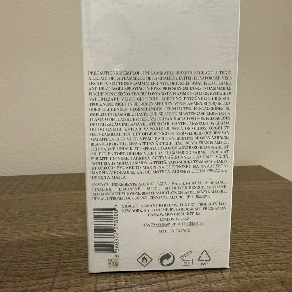 Giorgio Armani Acqua di Giò - Full Size - NWT